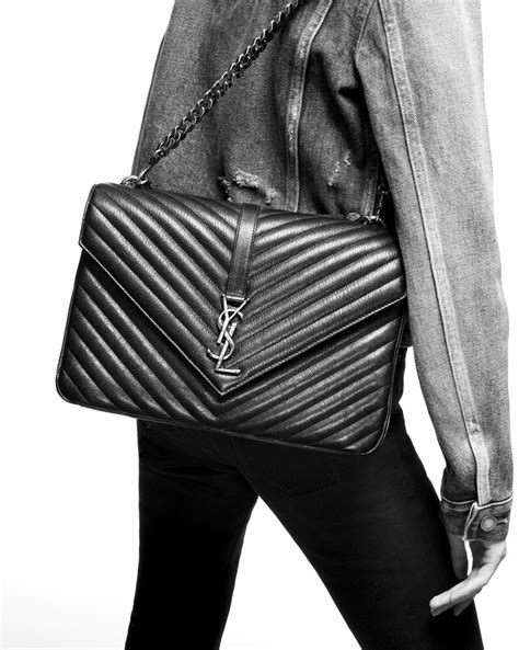 ysl college large chain bag in quilted leather|Shop Saint Laurent College Large Chain Bag In Quilted Leather.